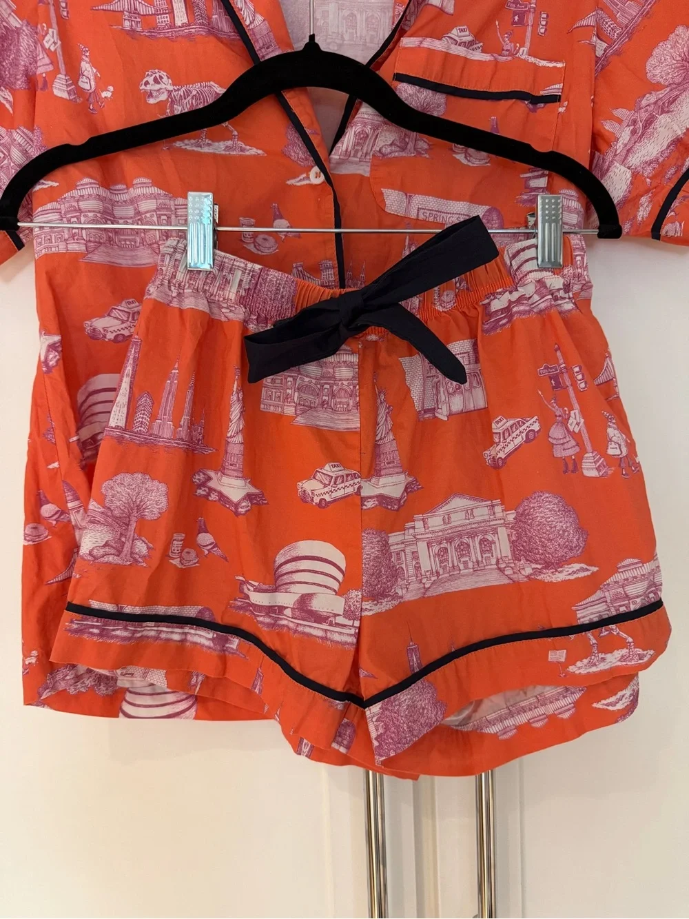 Katie Kime New York Toile Pajamas Short Set XS